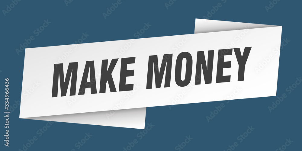 make money banner template. make money ribbon label sign