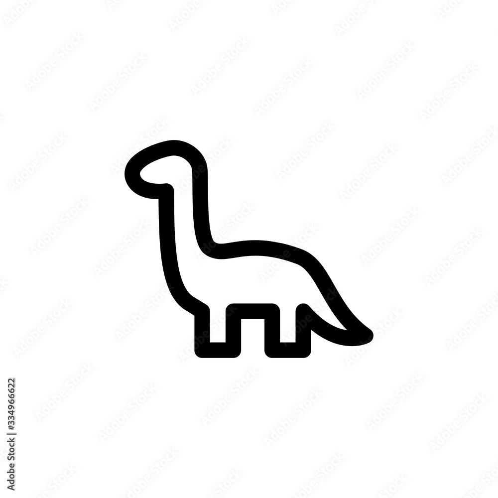 Dinosaur Toy Outline Icon Vector Illustration Dinosaur Toy Outline Icon Vector Illustration