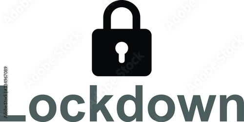 easy to use and editable illustration vector image of lockdown icon