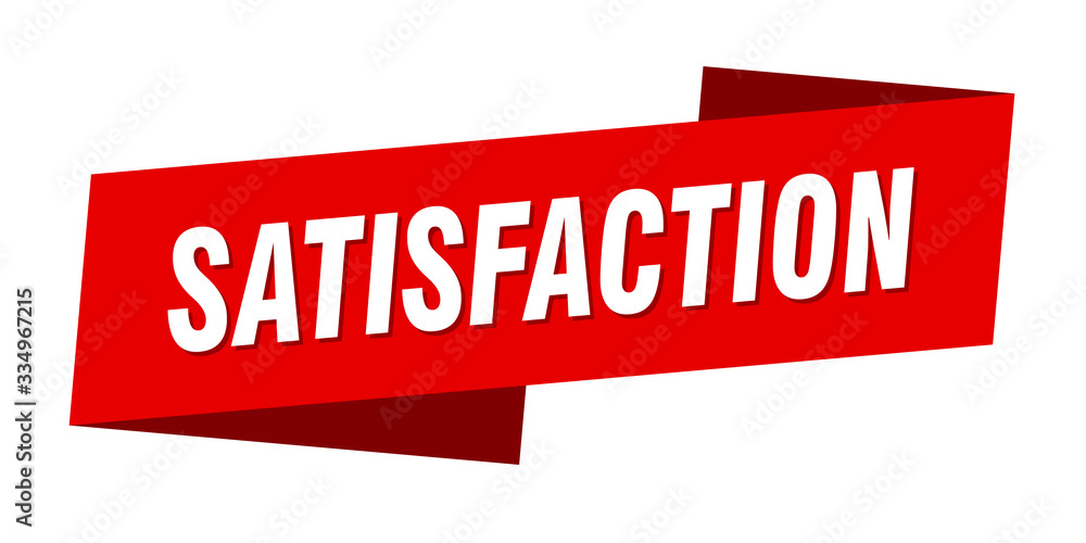 satisfaction banner template. satisfaction ribbon label sign satisfaction banner template. satisfaction ribbon label sign