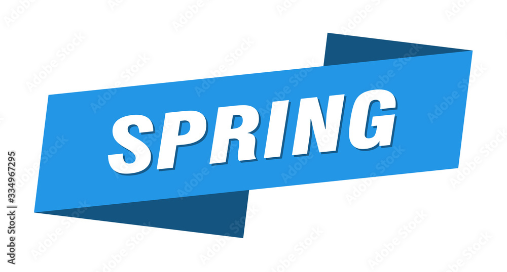 spring banner template. spring ribbon label sign spring banner template. spring ribbon label sign