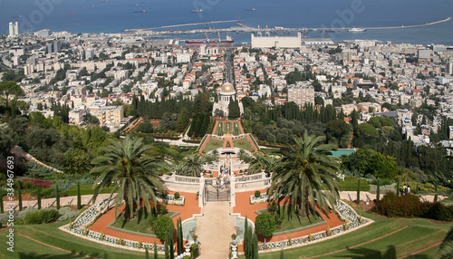 View of Haifa city and port from Mount Carmel
