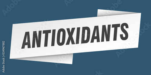 antioxidants banner template. antioxidants ribbon label sign