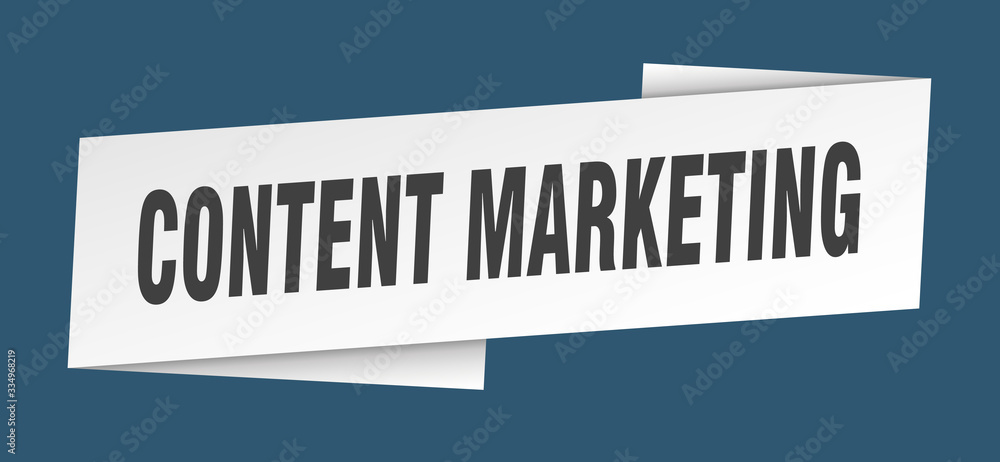 content marketing banner template. content marketing ribbon label sign