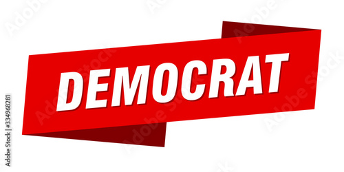 democrat banner template. democrat ribbon label sign