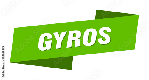 gyros banner template. gyros ribbon label sign