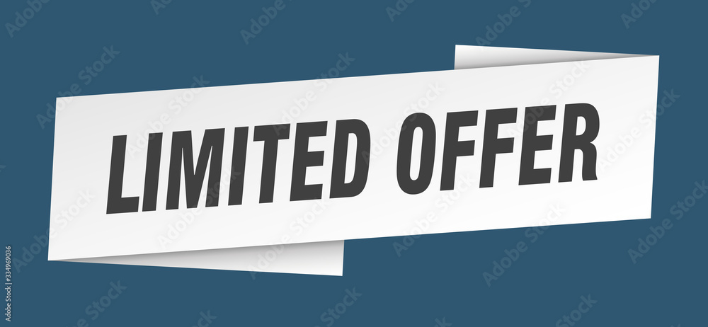 limited offer banner template. limited offer ribbon label sign