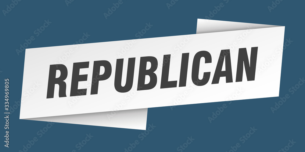 republican banner template. republican ribbon label sign