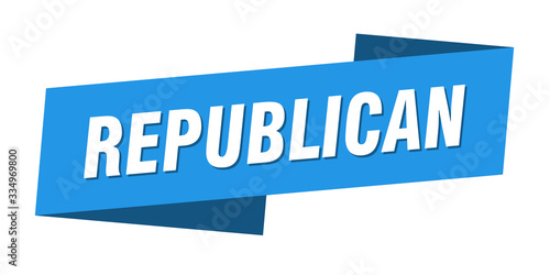 republican banner template. republican ribbon label sign