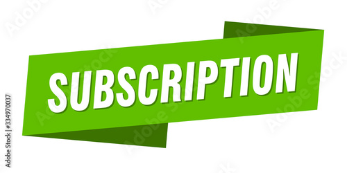 subscription banner template. subscription ribbon label sign