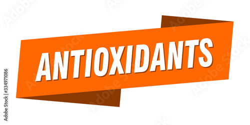 antioxidants banner template. antioxidants ribbon label sign