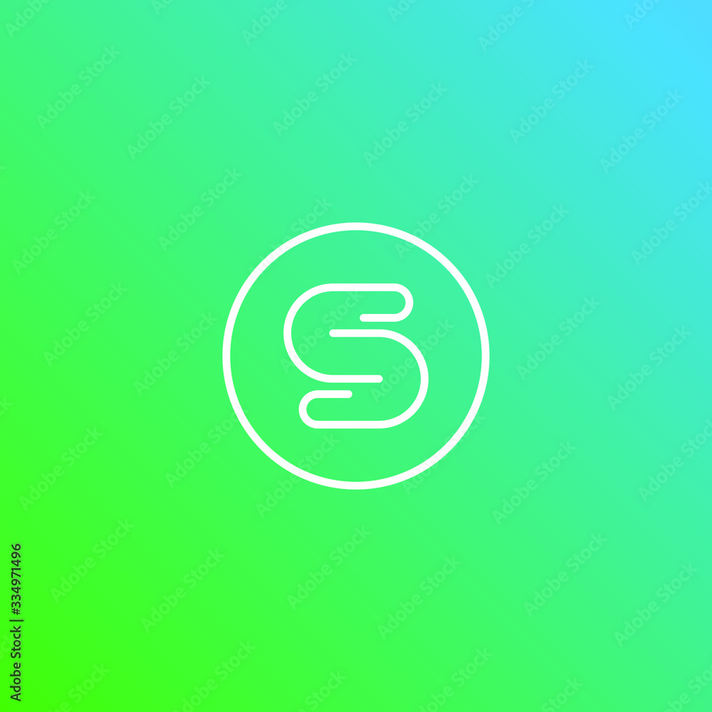 Abstract graphic vector illustration of letters S and C Abstract graphic vector illustration of letters S and C