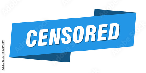 censored banner template. censored ribbon label sign