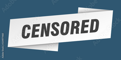 censored banner template. censored ribbon label sign