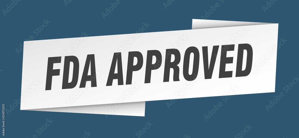 fda approved banner template. fda approved ribbon label sign