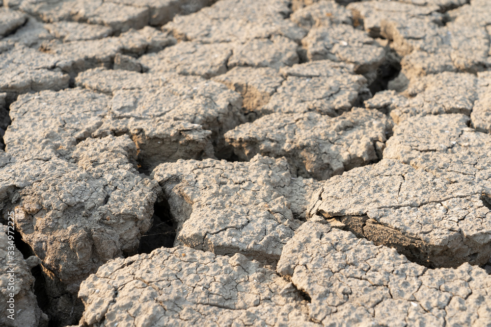 Close Up The impact of global warming on sun-cracked soil and the loss of all fauna and flora. Close Up The impact of global warming on sun-cracked soil and the loss of all fauna and flora.