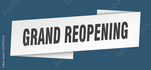 grand reopening banner template. grand reopening ribbon label sign