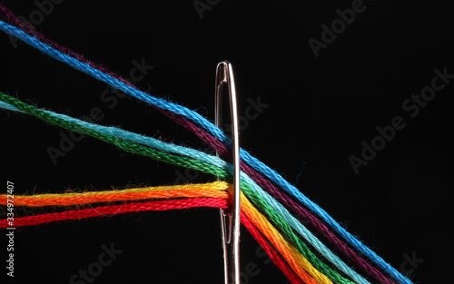 bright iridescent thread floss for embroidery and needlework