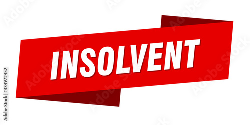 insolvent banner template. insolvent ribbon label sign