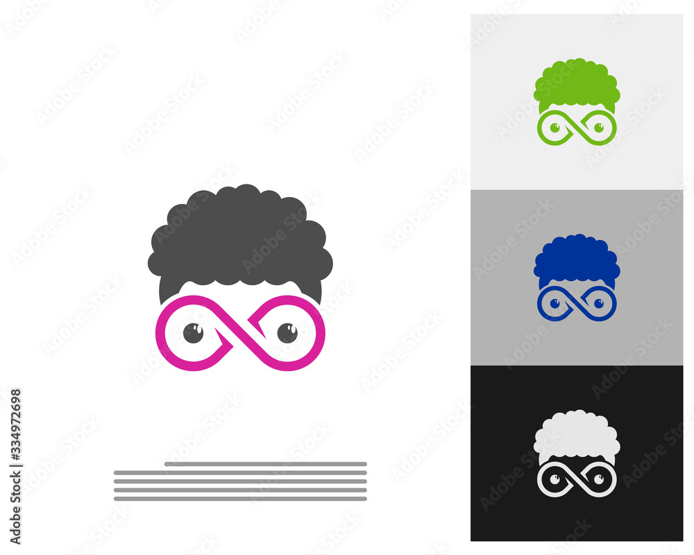 Geek Infinity logo vector template, Creative Geek logo design concept