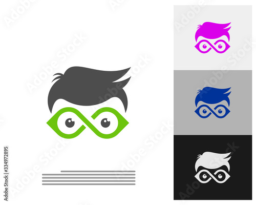 Geek Infinity logo vector template, Creative Geek logo design concept