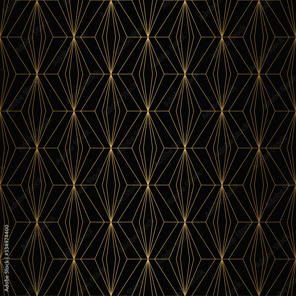 Art Deco Pattern. Seamless Gold and black background. Geometric design Art Deco Pattern. Seamless Gold and black background. Geometric design