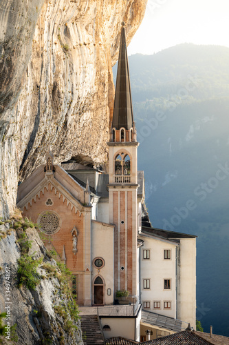 Madonna della Corona, Monte Baldo, church in a mountain, Italy