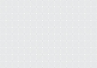 Canvas schilderij Ruiten patronen Abstract geometrisch ruitpatroon zacht wit  © Oleksandr
