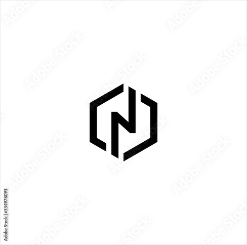 Free Download Hexagonal letter n logo, Vector Illustration of Letter n Logo Design, vector image of hexagonal letter n logo design template - GFXLoad