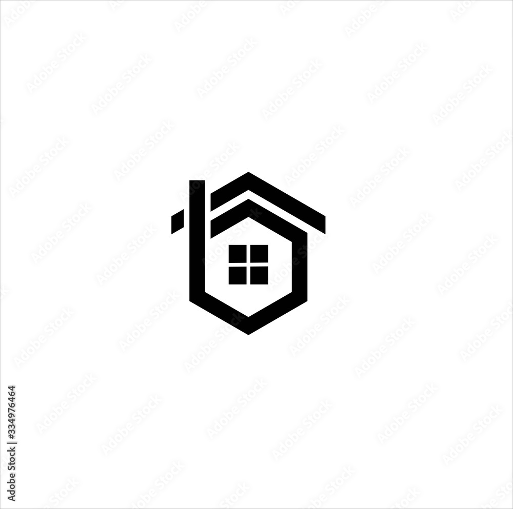 Letter B Real Estate logo design vector image , home letter b hexagon ...