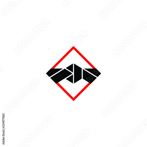 abstract graphic vector illustration of a jiu jitsu belt in a square frame