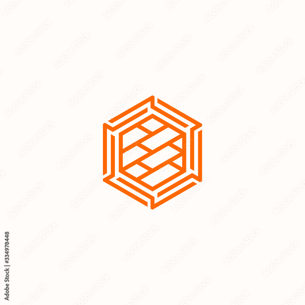 Abstract graphic vector illustration of parquet laying in the form of hexagon Abstract graphic vector illustration of parquet laying in the form of hexagon
