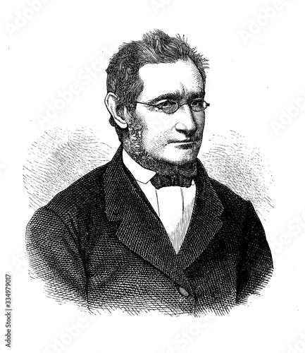 Portrait of Julius Robert Mayer ( 1814 - 1878) German physician, chemist and physicist, one of the founders of thermodynamics photo