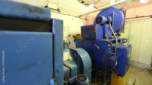 Old gas pump on plant