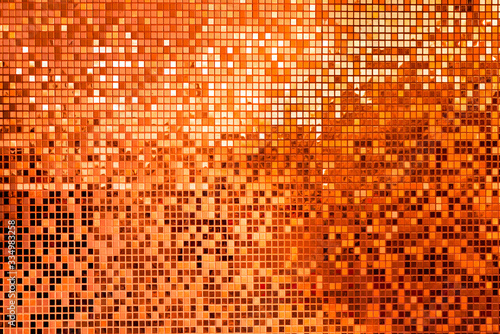 orange square mosaic tiles for background