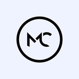 Initial MC letter Logo vector Template. Abstract Letter MC logo Design. Minimalist Linked Letter Trendy Business Logo Design Vector Template.