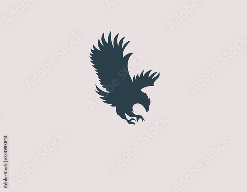 Creative abstract logo icon image of a bird of prey eagle for your company