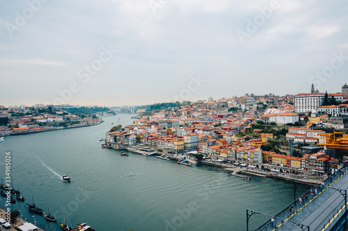 Porto, Região Norte/Portugal - September 16 2019 : View on Porto City with many beautiful and colorful Buildings. © sherkeen