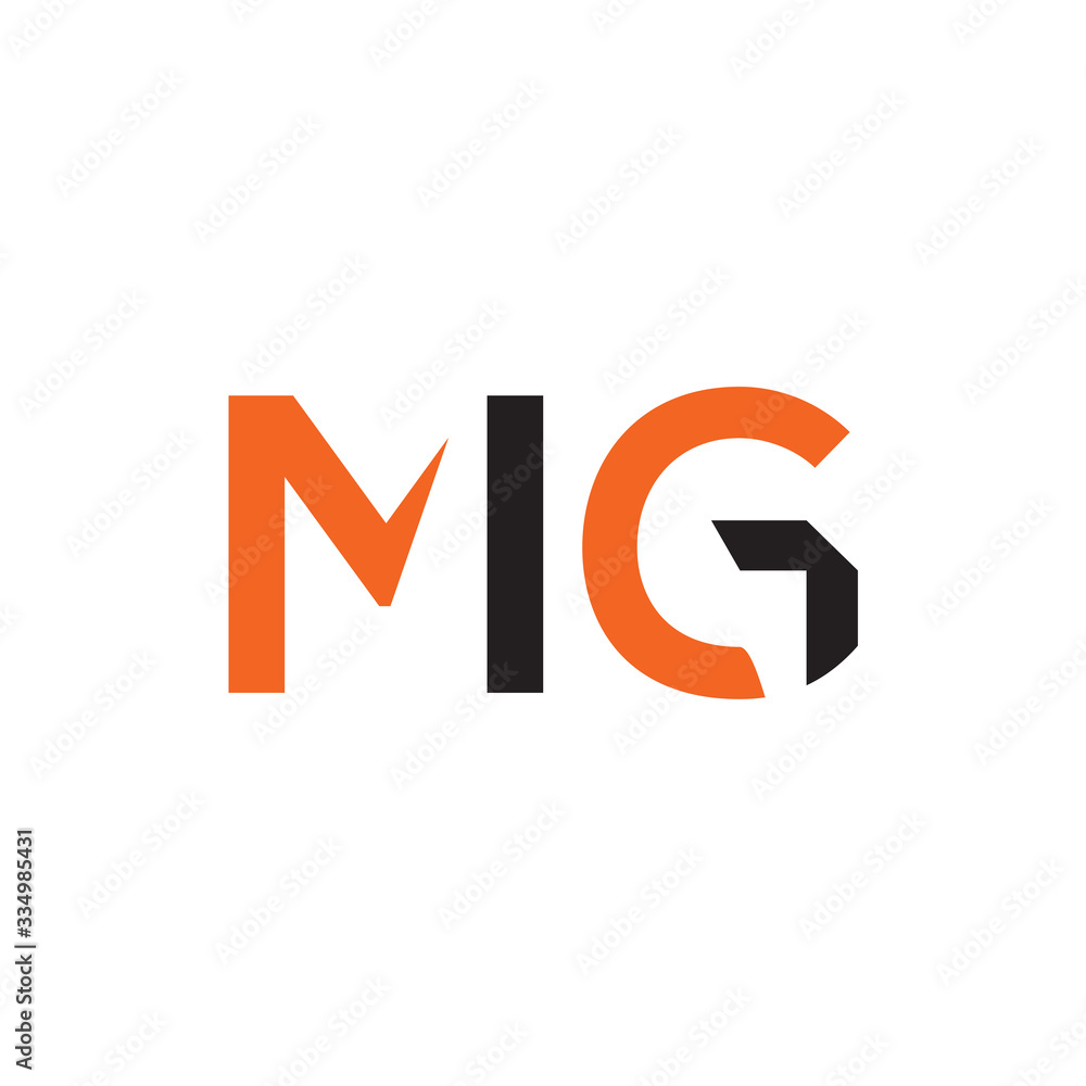 Fototapeta premium Initial MG letter Logo vector Template. Abstract Letter MG logo Design. Minimalist Linked Letter Trendy Business Logo Design Vector Template.