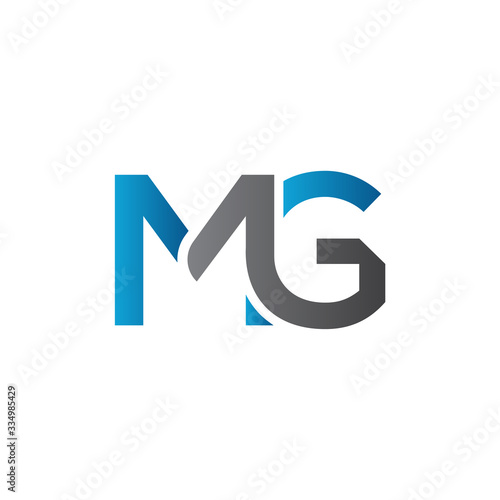 Initial MG letter Logo vector Template. Abstract Letter MG logo Design. Minimalist Linked Letter Trendy Business Logo Design Vector Template.