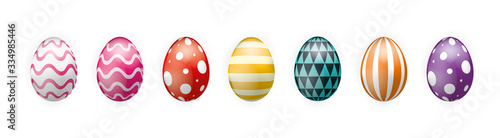 Colorful Easter Eggs vector graphic photo