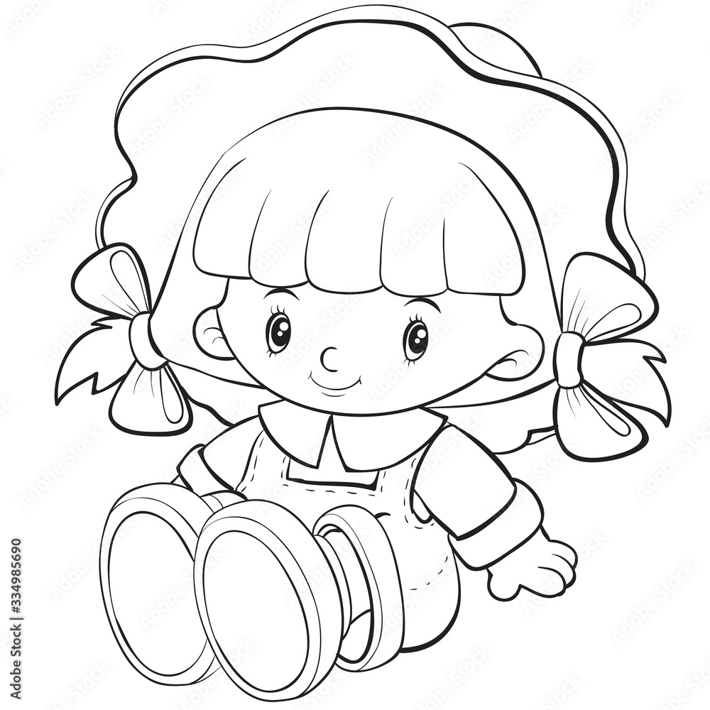 Toy doll top drawing