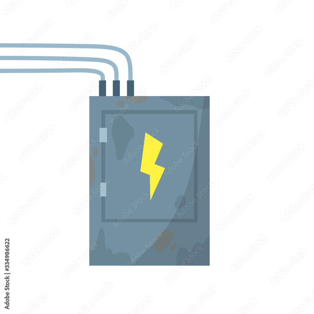 Switchboard. Electrical wires in box. Switchboard. Electrical wires in box.