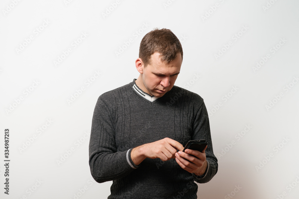 A man with a smartphone A man with a smartphone