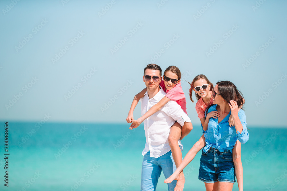 Young family on vacation have a lot of fun Young family on vacation have a lot of fun