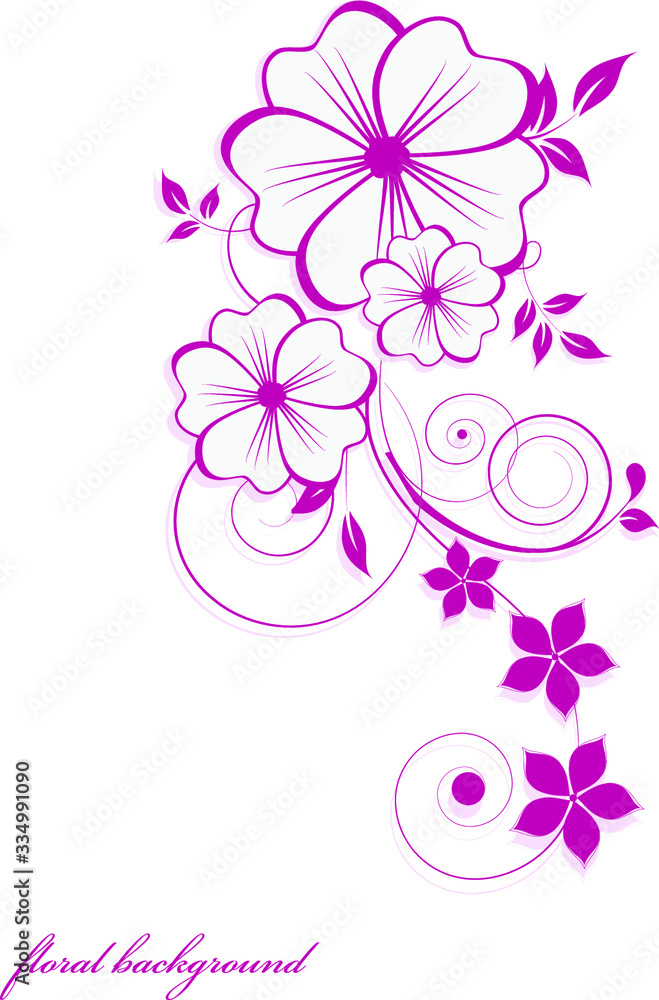 Fototapeta premium abstract floral background with flowers