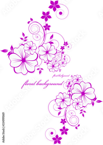 abstract floral background with flowers