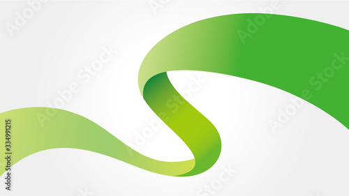 vector illustration of the ribbon that dances in S (Green)