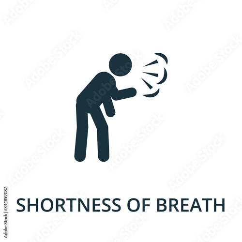 Shortness Of Breath icon. Simple illustration from coronavirus collection. Creative Shortness Of Breath icon for web design, templates, infographics and more