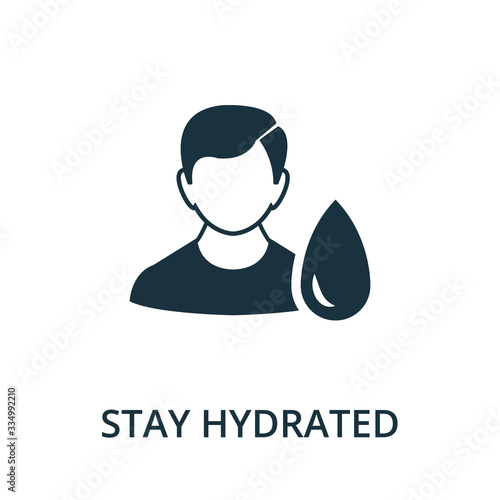 Stay Hydrated icon. Simple illustration from coronavirus collection. Creative Stay Hydrated icon for web design, templates, infographics and more